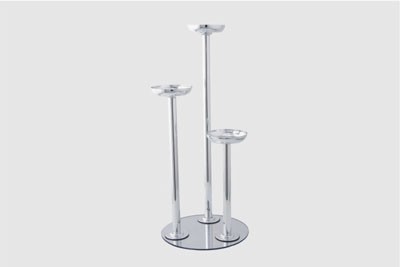 VACUUM ORNA-METAL Tiered Riser with Mirror 